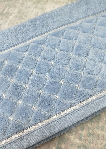 Nakışlı Mavi El Havlusu - Görsel 2