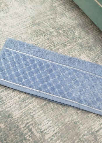 Nakışlı Mavi El Havlusu - Görsel 3