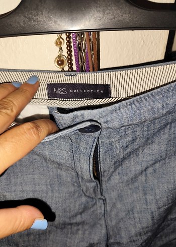 38 Beden mavi Renk Marks & Spencer Bermuda Şort