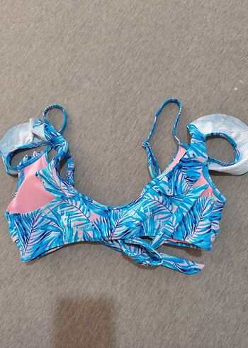 m Beden mavi Renk penti Bikini Üstü
