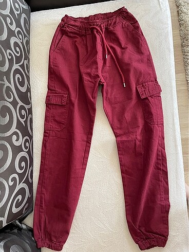 Bordo kargo pantolon