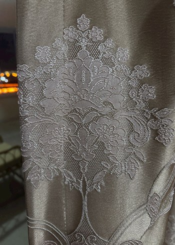 Bej Nakışlı Klasik Perde - Görsel 4