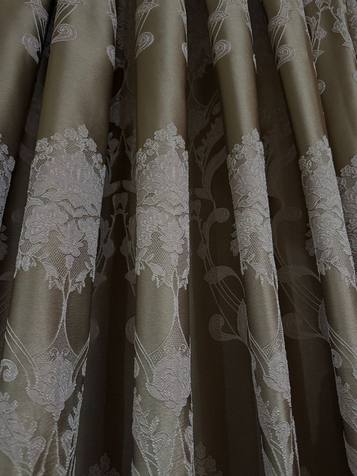 Bej Nakışlı Klasik Perde - Görsel 3