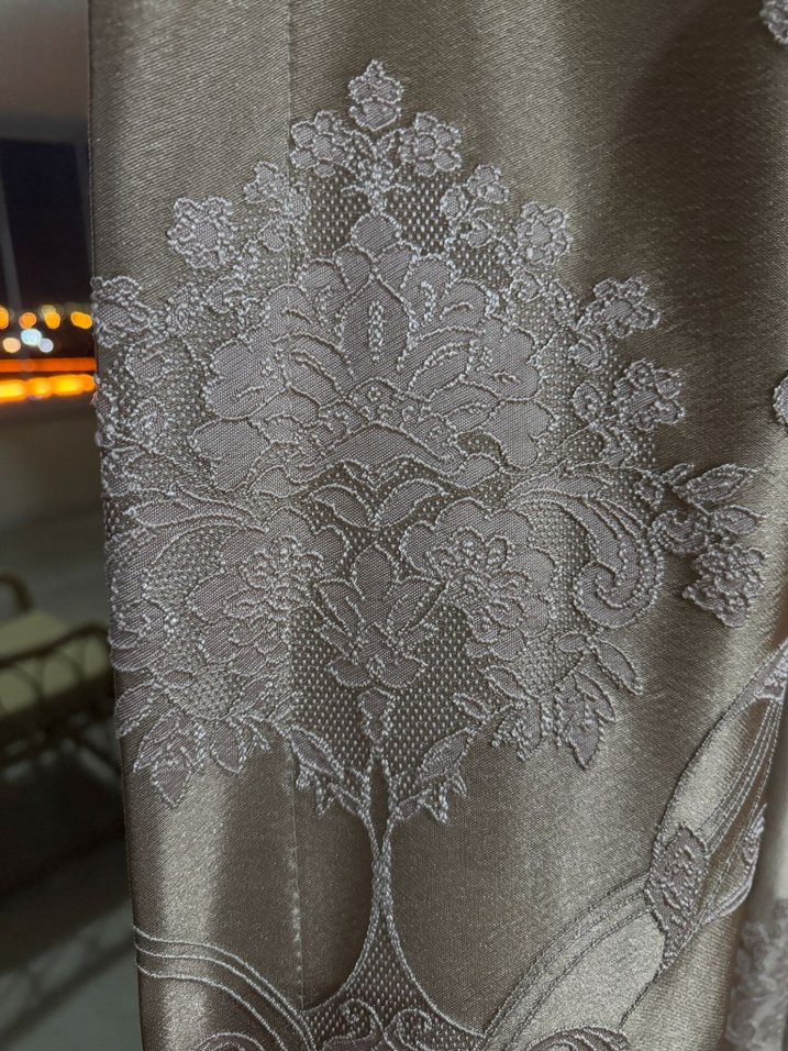 Bej Nakışlı Klasik Perde - Görsel 4