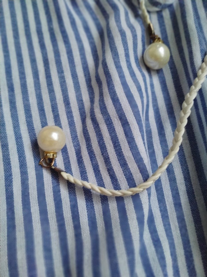 Çizgili Pamuklu Mini Tulum - Görsel 2