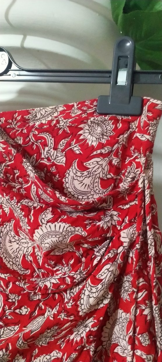 Kırmızı Bohem Bağcıklı Mini Etekli şort - Görsel 2