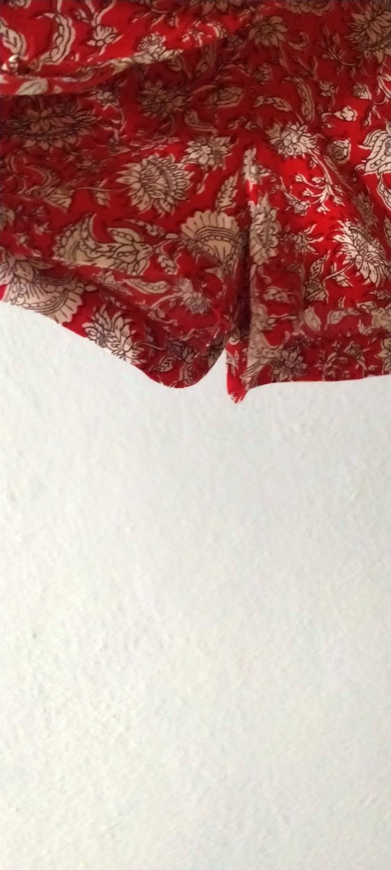 Kırmızı Bohem Bağcıklı Mini Etekli şort - Görsel 4