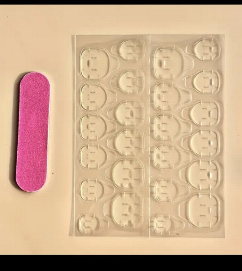 Turkuaz Kelebekli Takma tırnak - Görsel 2