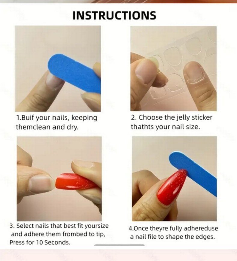 Turkuaz Kelebekli Takma tırnak - Görsel 3