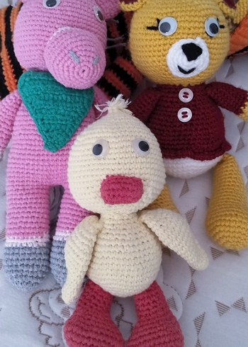Beden Renkli El Örgüsü Peluş Oyuncaklar