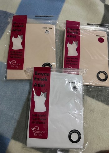 xl Beden beyaz Renk Bayan Esnek Pamuklu Atlet