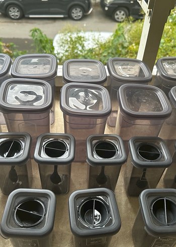  Beden Koyu Gri Plastik Saklama Kapları Seti