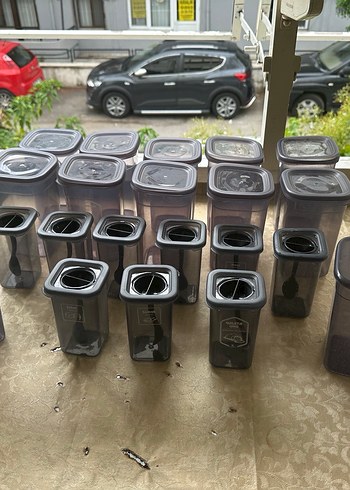 Koyu Gri Plastik Saklama Kapları Seti