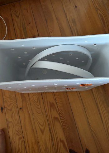 Beden beyaz Renk Nakışlı Beyaz Crocs Plaj Çantası