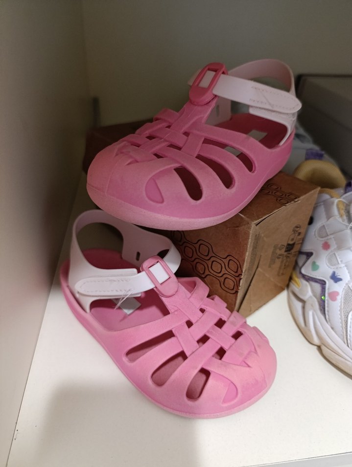 Pembe Tokalı Kız Çocuk Sandalet - Görsel 2