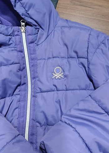 Kız Çocuk Mor Fermuarlı Kapüşonlu Ceket - Görsel 3