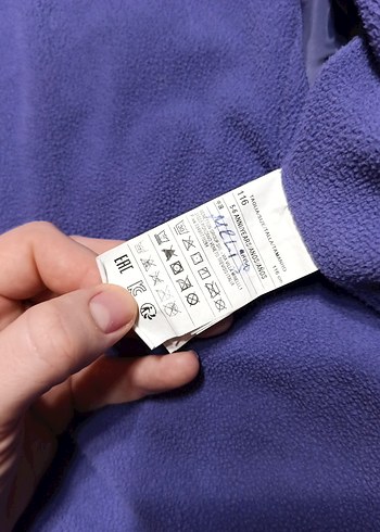 Kız Çocuk Mor Fermuarlı Kapüşonlu Ceket - Görsel 6