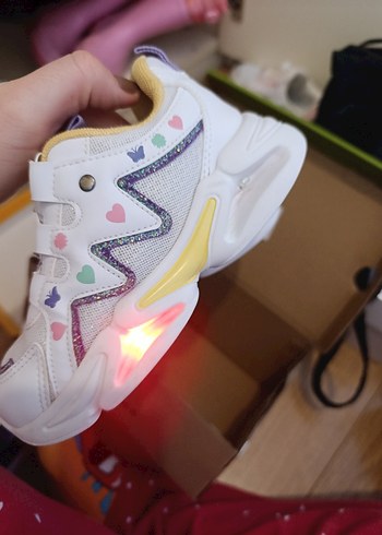 Kız Çocuk Pudra Pembe Cırt Cırtlı Spor Ayakkabı - Görsel 12