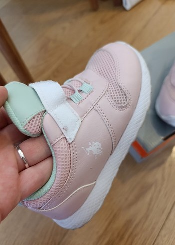 Kız Çocuk Pudra Pembe Cırt Cırtlı Spor Ayakkabı - Görsel 3