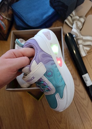 Kız Çocuk Pudra Pembe Cırt Cırtlı Spor Ayakkabı - Görsel 6