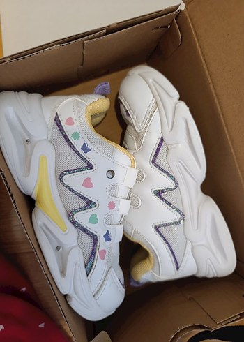 Kız Çocuk Pudra Pembe Cırt Cırtlı Spor Ayakkabı - Görsel 13