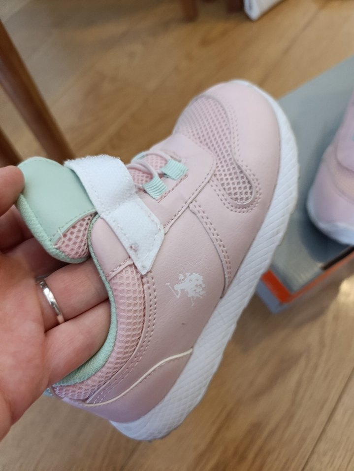 Kız Çocuk Pudra Pembe Cırt Cırtlı Spor Ayakkabı - Görsel 3