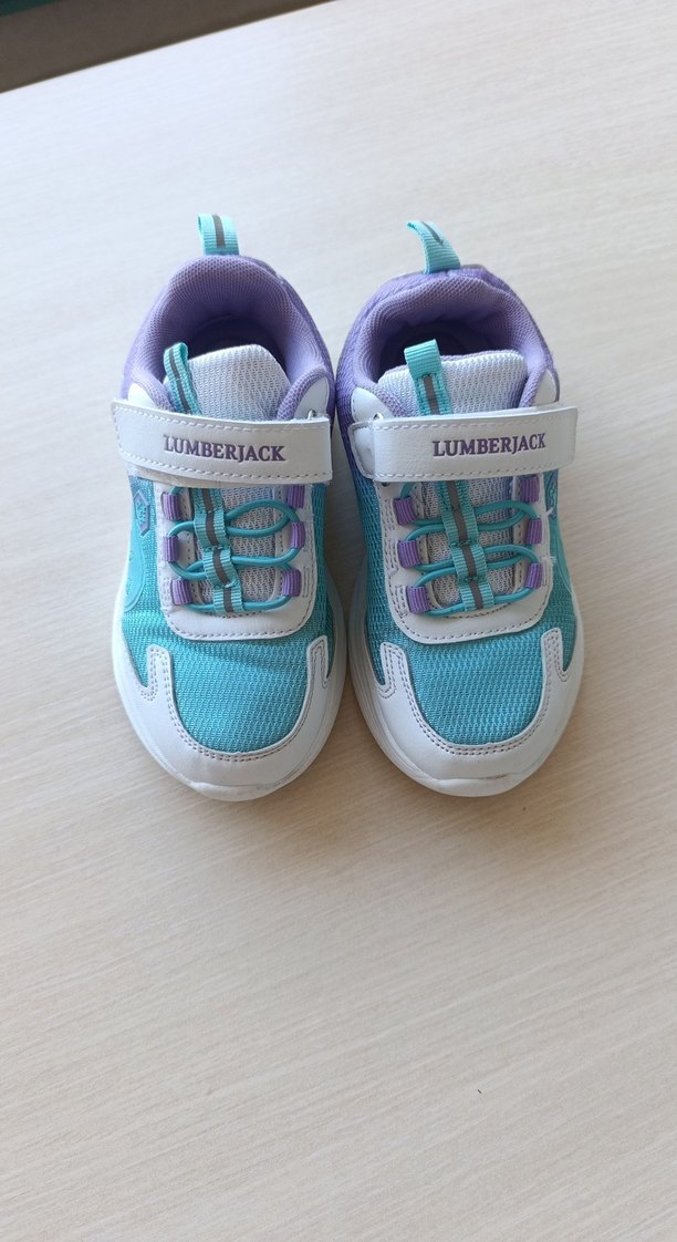 Mor ve Turkuaz Bağcıksız Kız Çocuk Spor Ayakkabı - Görsel 2