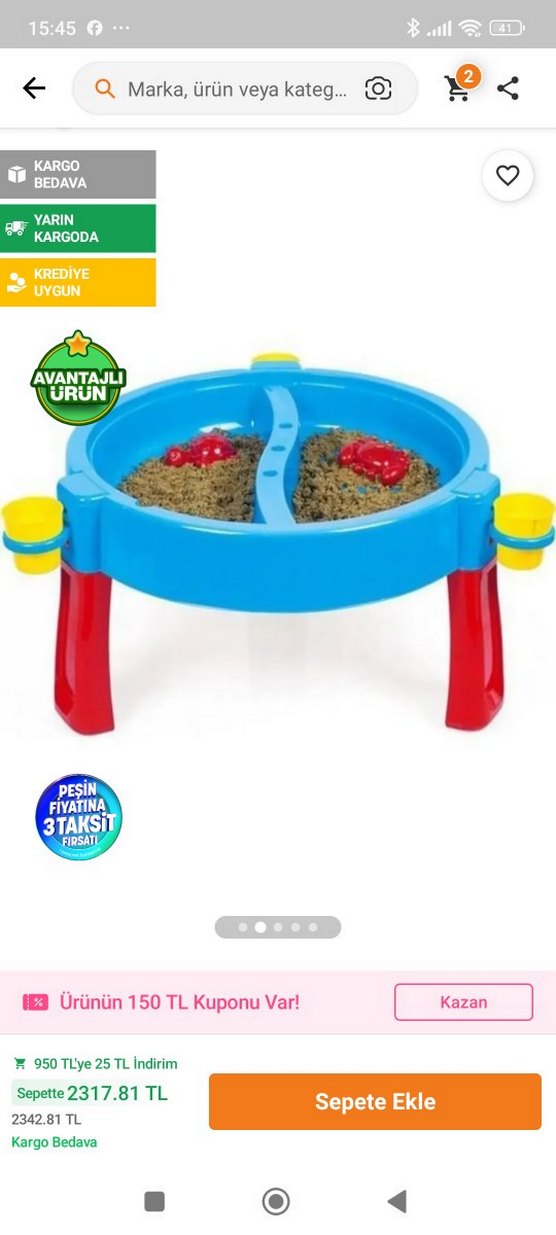 Renkli Su ve Kum Aktivite Masası - Görsel 4