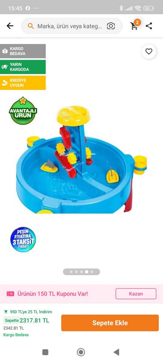 Renkli Su ve Kum Aktivite Masası - Görsel 2