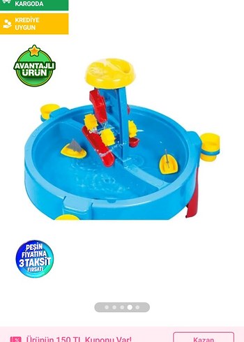 Çocuklar için renkli mavi oyun masası - Görsel 16