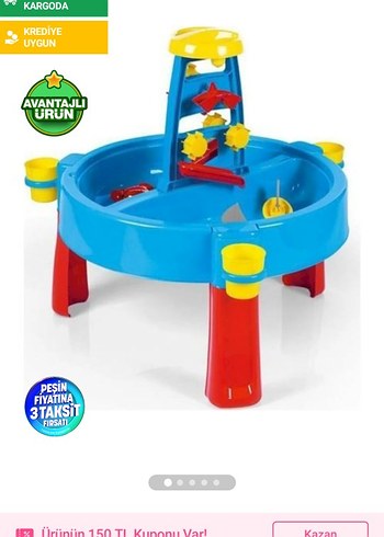 Çocuklar için renkli mavi oyun masası - Görsel 14