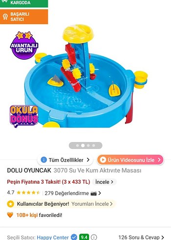 Çocuklar için renkli mavi oyun masası - Görsel 11