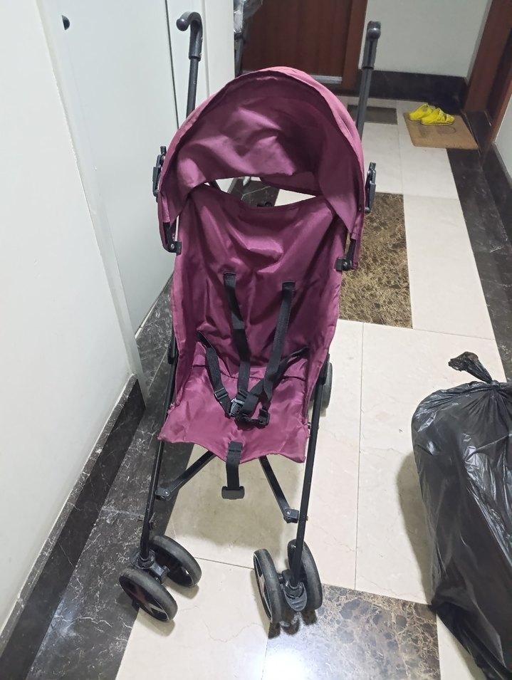 Koyu Mor Bebek Arabası - Görsel 3