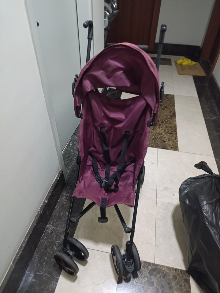 Koyu Mor Bebek Arabası - Görsel 2