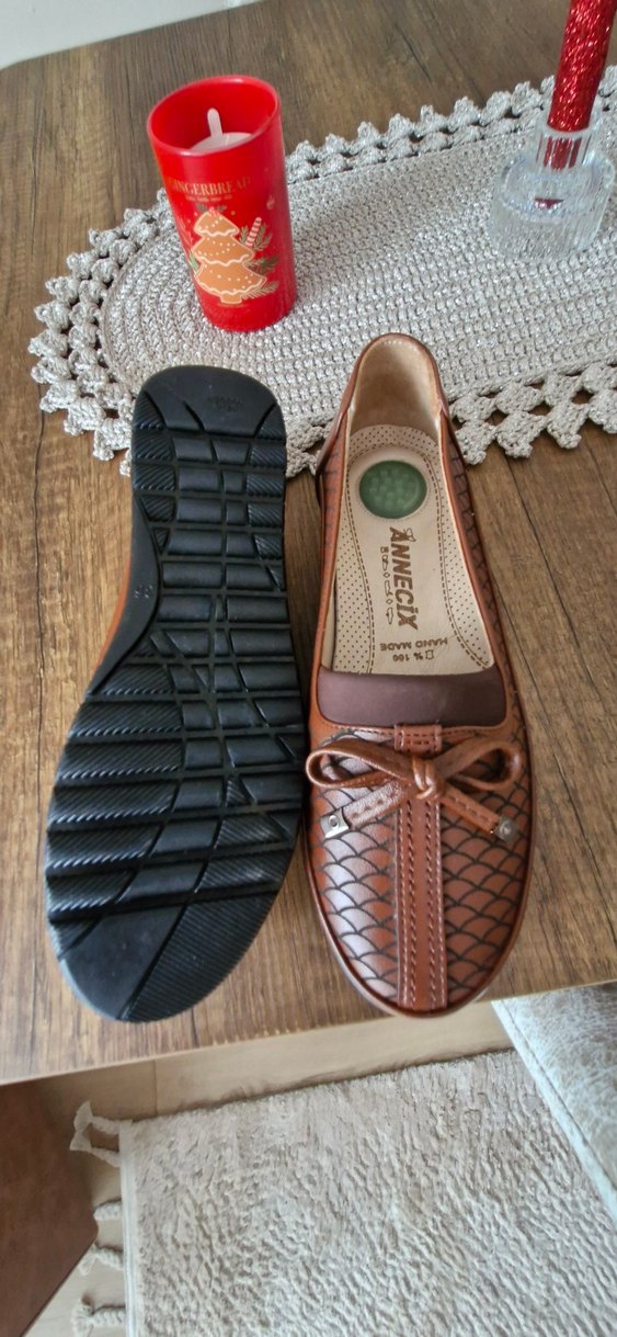 Kahverengi Deri Kadın Loafer Ayakkabı - Görsel 4