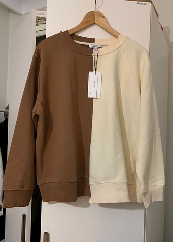 ipekyol Ekru Kahverengi Bisiklet Yaka Sweatshirt