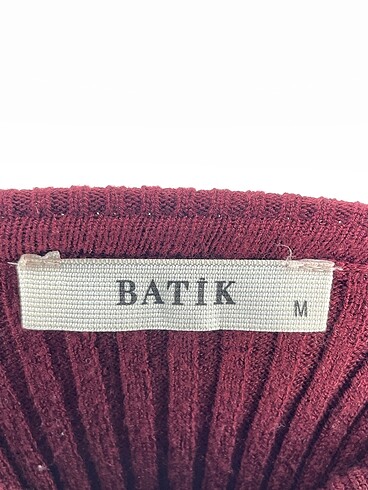 m Beden bordo Renk Batik Kazak / Triko %70 İndirimli.