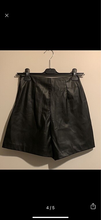 Suni deri şort - Görsel 6