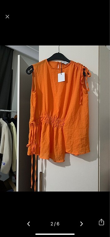 m Beden turuncu Renk İpekyol oranj bluz