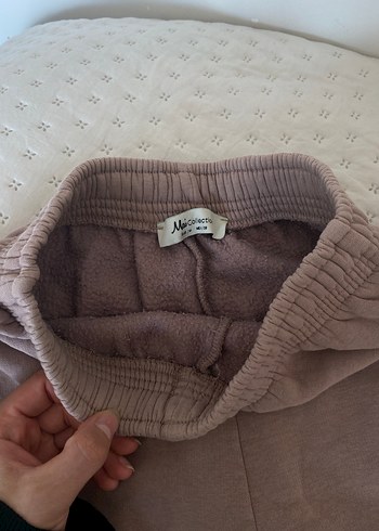 m Beden Mai Collection Bej Polar Kadın Oversize Sweatshirt Eşofman Takım