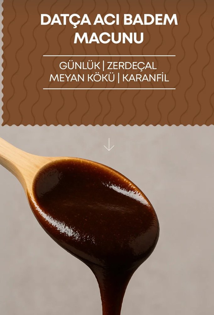 Herbamina Datça Acı Badem Macunu 240g - Görsel 3