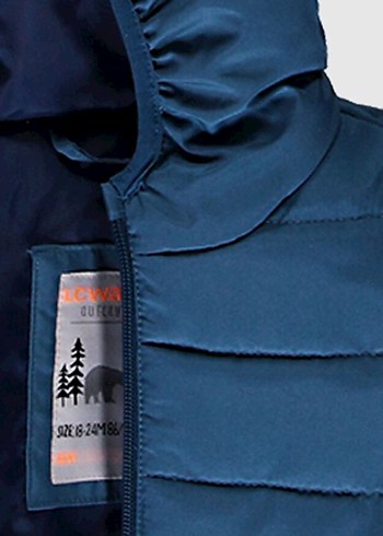 Mavi Kapüşonlu Erkek Çocuk Mont - Görsel 2