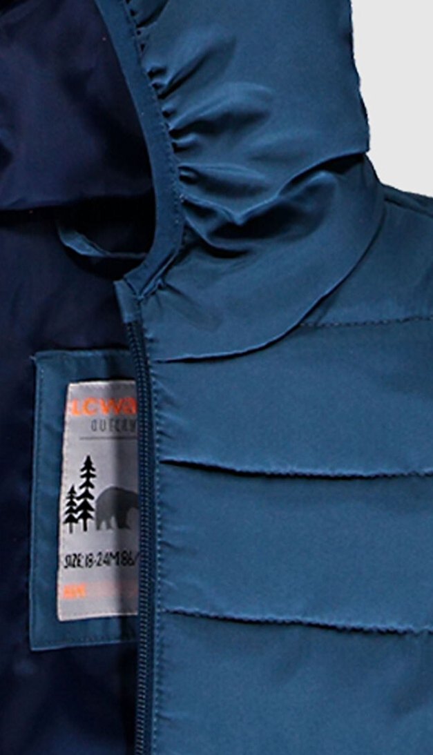 Mavi Kapüşonlu Erkek Çocuk Mont - Görsel 2