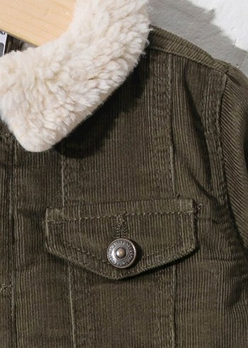 Düğmeli Haki Erkek Çocuk Ceket - Görsel 3