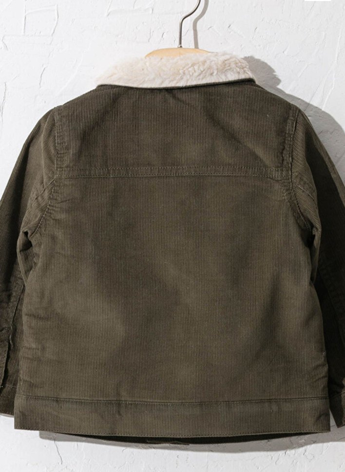 Düğmeli Haki Erkek Çocuk Ceket - Görsel 2