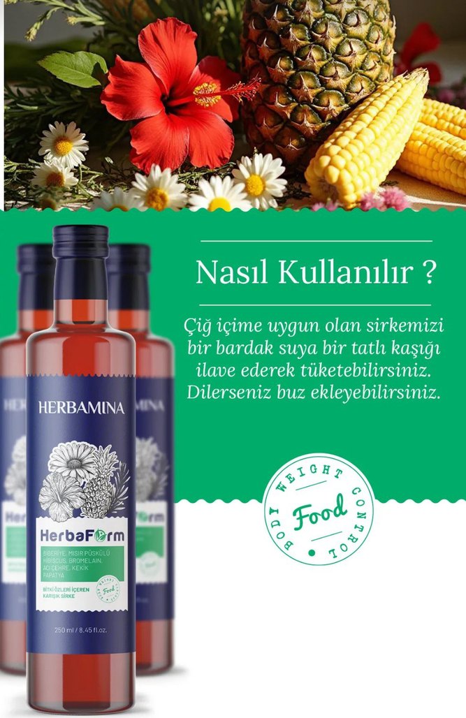 Herbamin HerbaForm Sirke 250 ml - Görsel 2