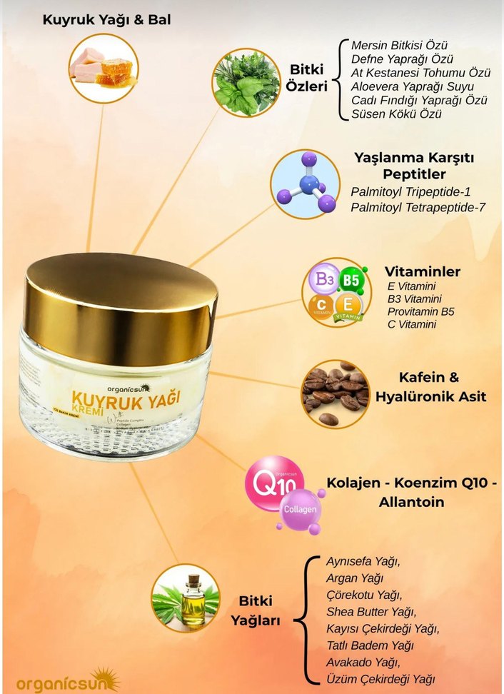 Organicsune Kuyruk Yağı Kremi - Kırışıklık Karşıtı - Görsel 2