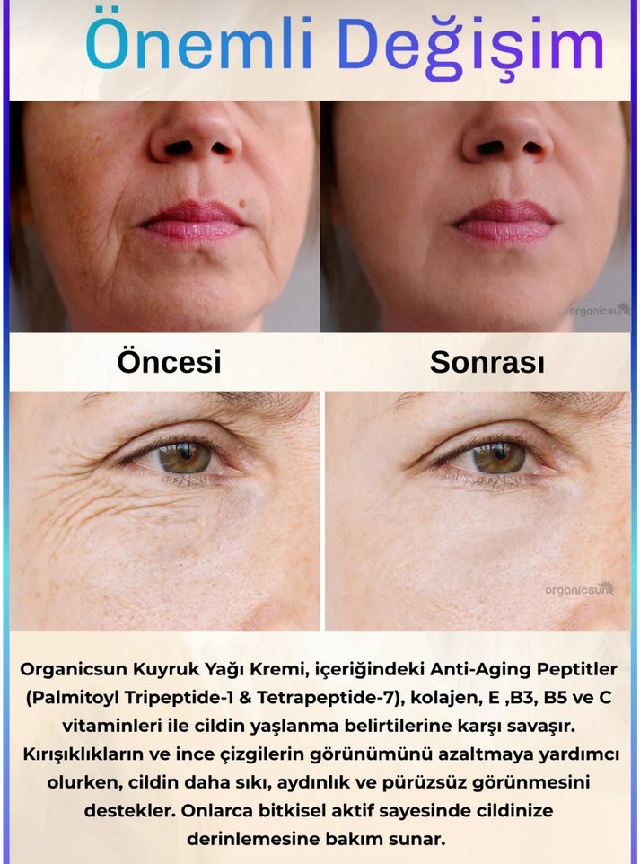 Organicsune Kuyruk Yağı Kremi - Kırışıklık Karşıtı - Görsel 3