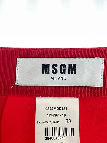 38 Beden kırmızı Renk MSGM Midi Etek %70 İndirimli.