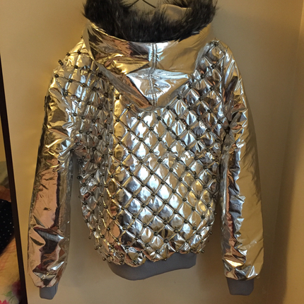Philipp Plein Philipp Plein metalik gri lame mont